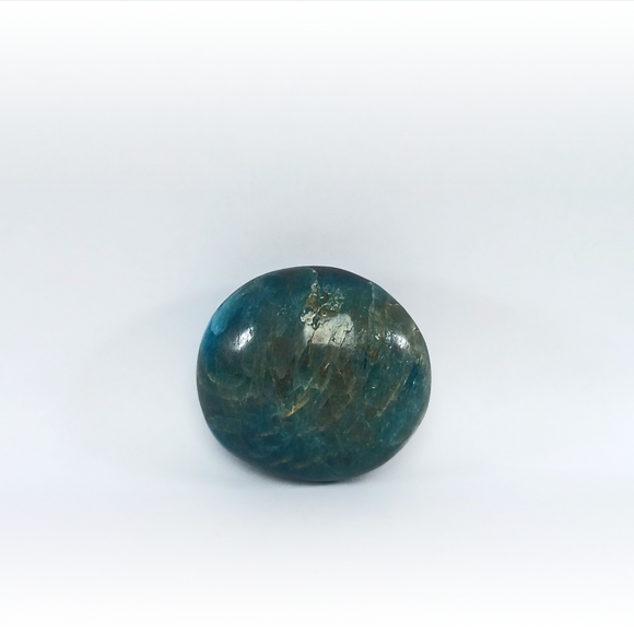 Blue Apatite Palm Stone From Morocco